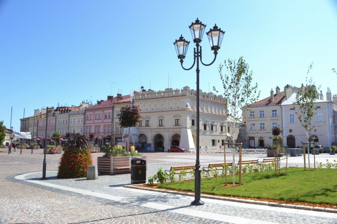 Baner promujący akcję na rynku w Jarosławiu
