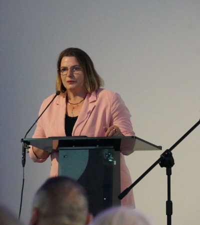 na zdjęciu osoba przemawiająca, Członek Zarządu Województwa Podkarpackiego-Anna Huk